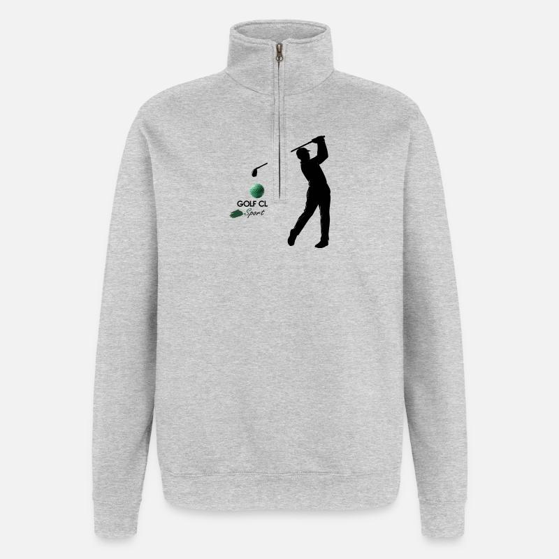 golfe - Sweat à zip 1/4 - gris chiné