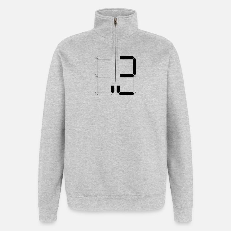 NUMÉRO 12 Douze Cadeaux d’anniversaire numériques - Sweat à zip 1/4 - gris chiné