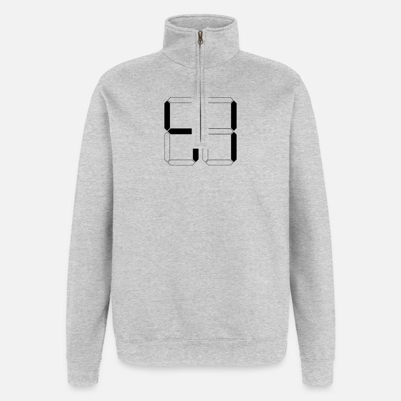 NUMÉRO 41 Quarante-et-Un Cadeaux Numériques - Sweat à zip 1/4 - gris chiné