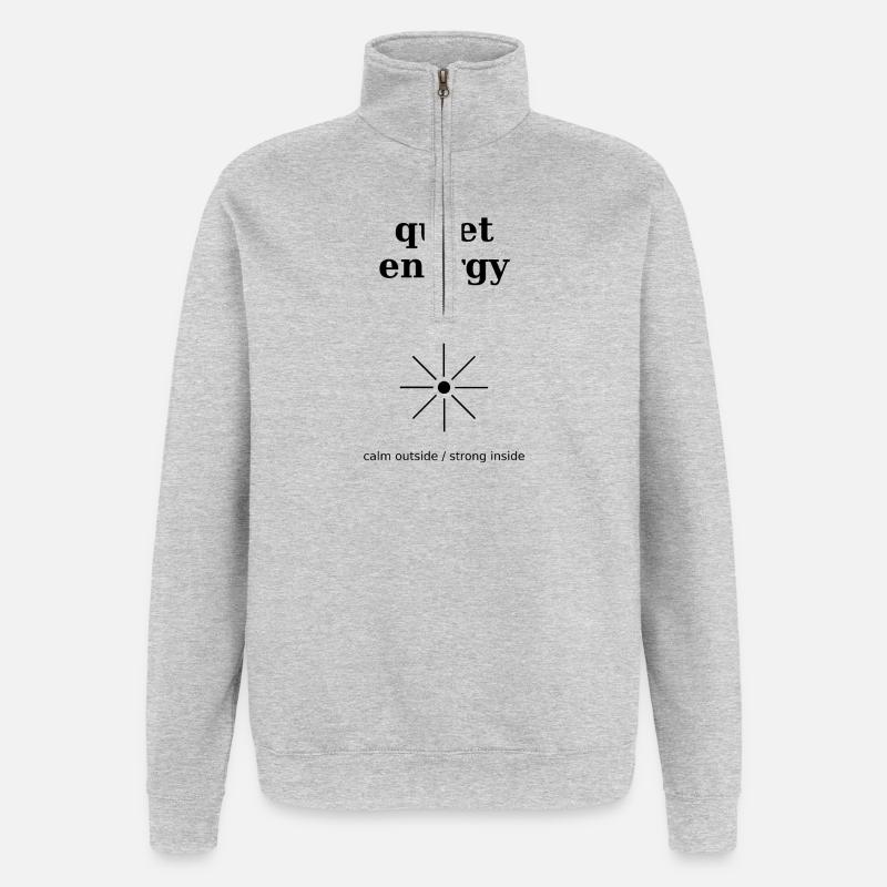 Quiet energy - Quarter-Zip Sweatshirt - heather grey