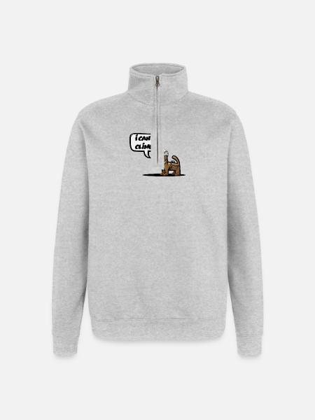 I CAN CLIMB! - Quarter-Zip Sweatshirt - heather grey