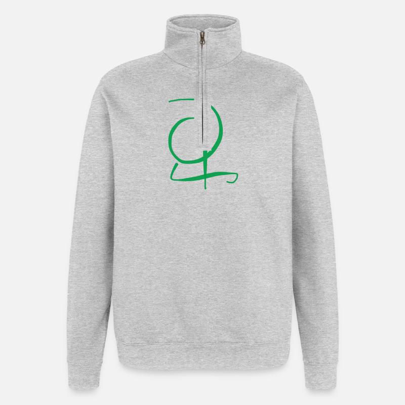 Gift idea for calligraphy lovers - Quarter-Zip Sweatshirt - heather grey