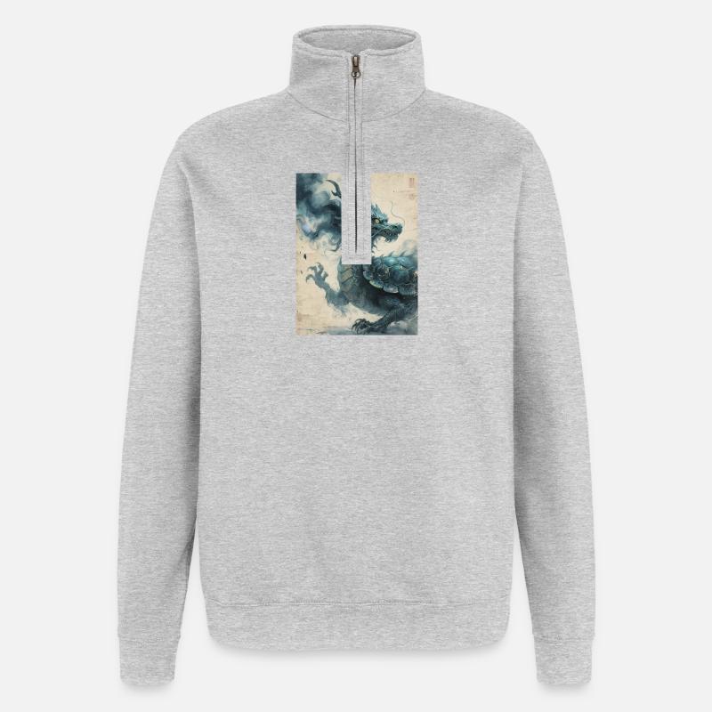 Cosmic Harmony: Xuangui – Infinity - Quarter-Zip Sweatshirt - heather grey