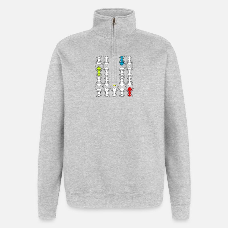 Fourmis - Sweat à zip 1/4 - gris chiné