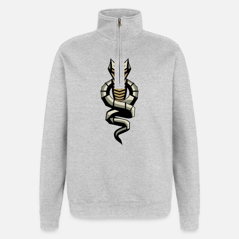 SNAKE LEVEL 3 - Quarter-Zip-Sweatshirt - Grau meliert