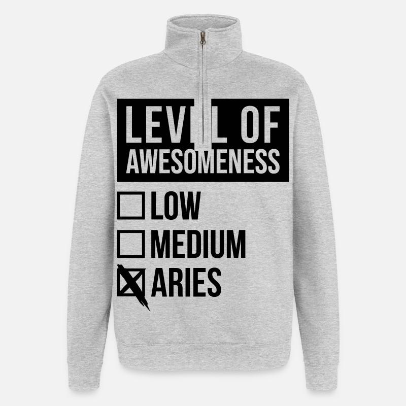 Widder - Quarter-Zip-Sweatshirt - Grau meliert