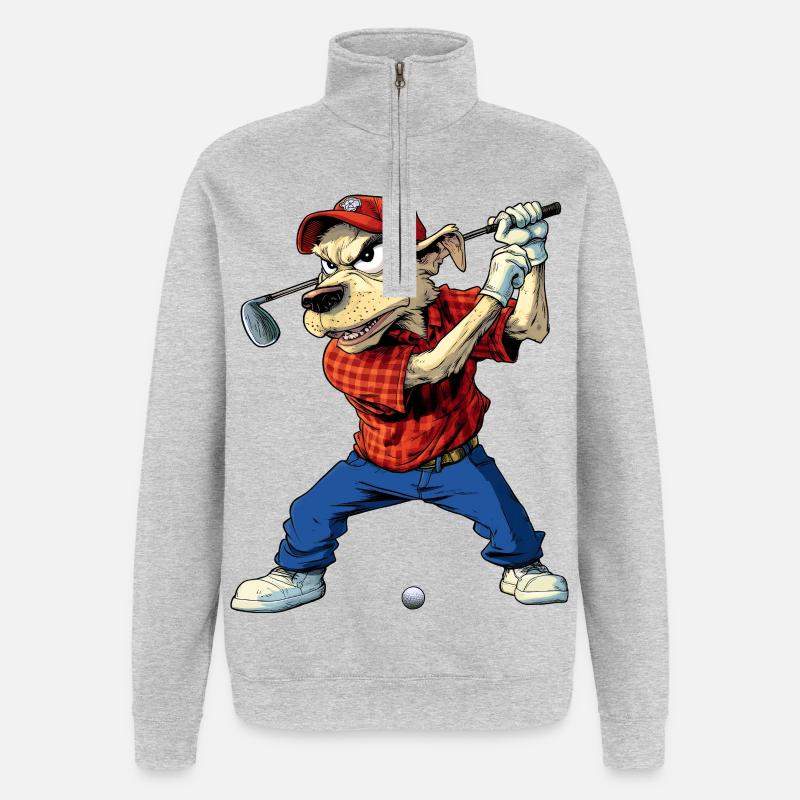 Golf pour chiens - Sweat à zip 1/4 - gris chiné