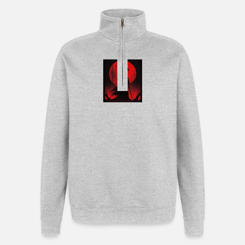 Sensenmann - Grim Reaper - Quarter-Zip Sweatshirt - heather grey