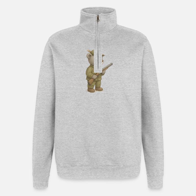 Lord Petzi Hunter - Sweat à zip 1/4 - gris chiné