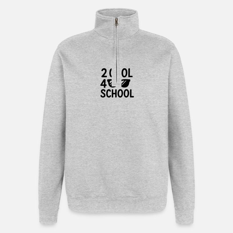 2 cool pour l'école - Sweat à zip 1/4 - gris chiné