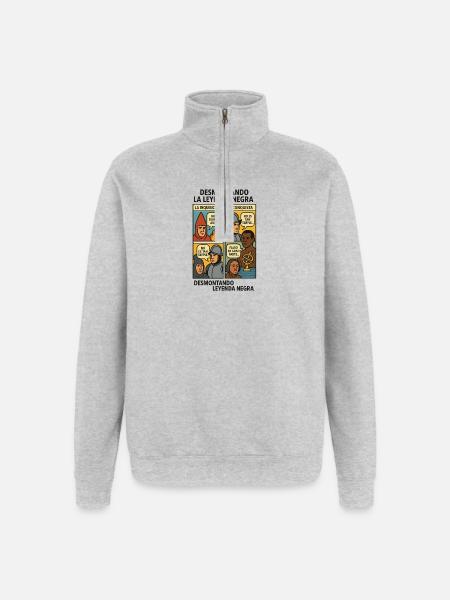 Dismantling the Black Legend - Quarter-Zip Sweatshirt - heather grey