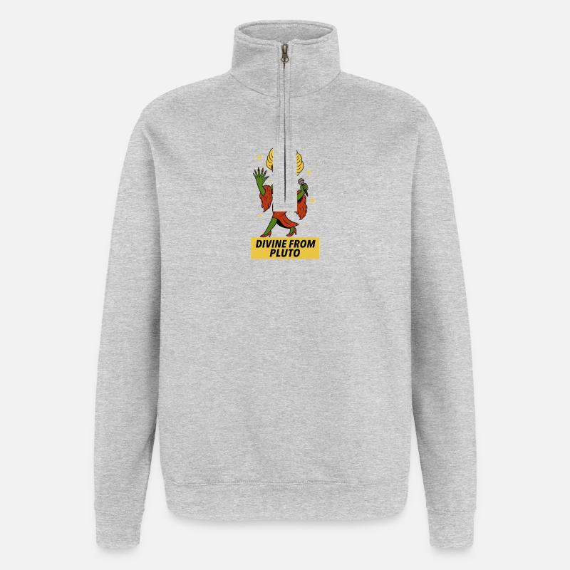 T-shirt Alien Queen – Divine de Pluton - Sweat à zip 1/4 - gris chiné