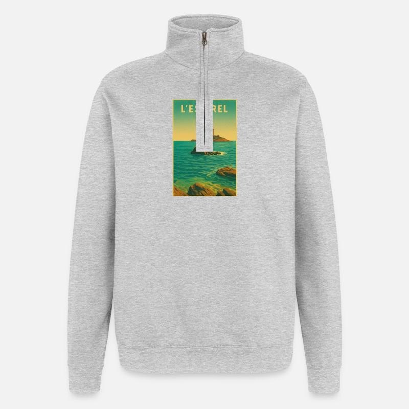 DIE GOLDENE INSEL - Quarter-Zip-Sweatshirt - Grau meliert