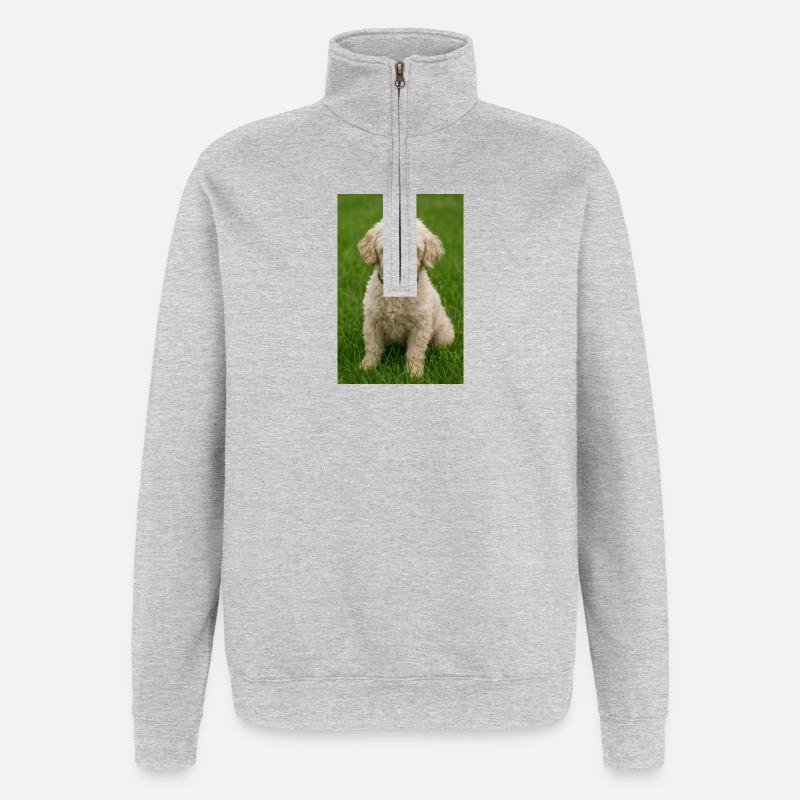 Bolonka wiese - Quarter-Zip-Sweatshirt - Grau meliert