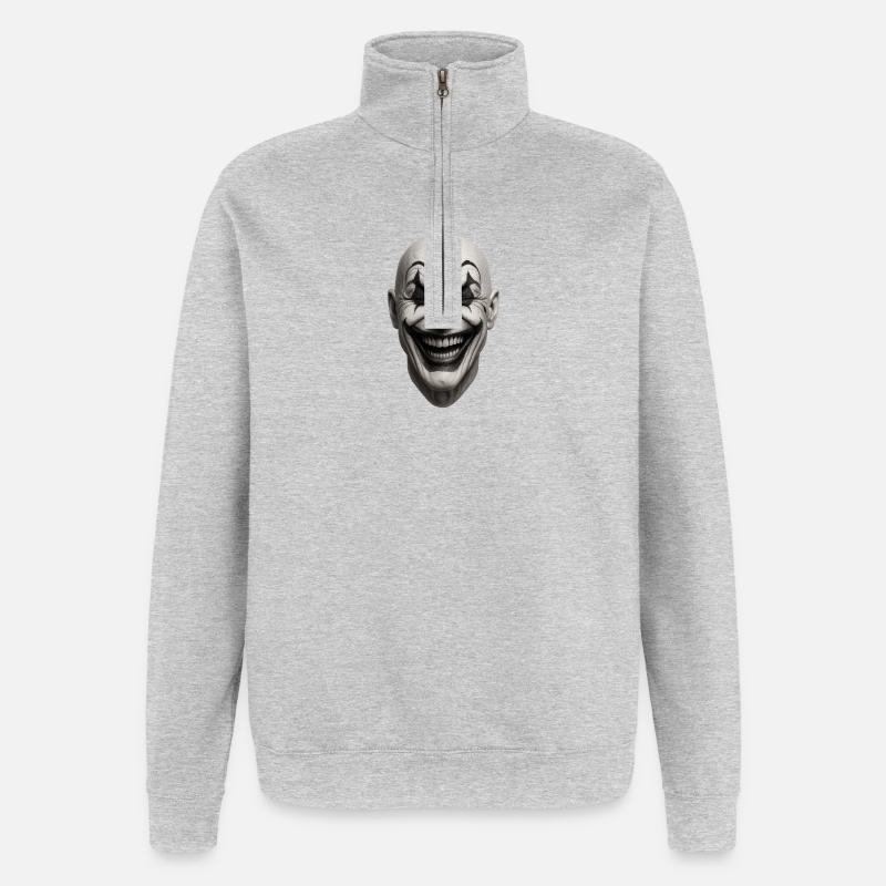 Sot... - Sweat à zip 1/4 - gris chiné