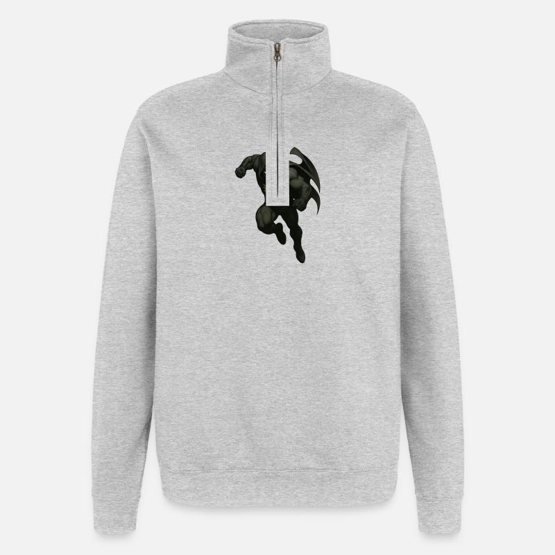 Shadow Rune Vigilante - Quarter-Zip Sweatshirt - heather grey