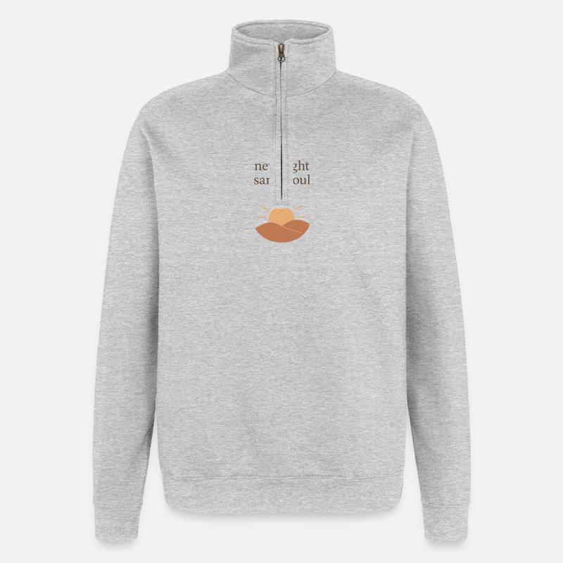 Nouvelle lumière, même âme - Sweat à zip 1/4 - gris chiné