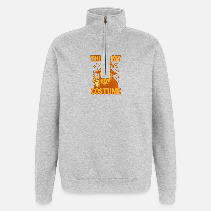 C’est mon costume - Sweat à zip 1/4 - gris chiné