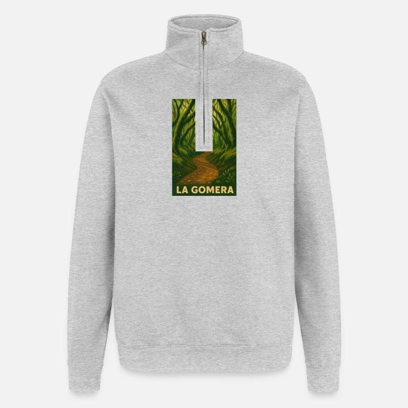 Cloud Forest Gomera - Quarter-Zip Sweatshirt - heather grey