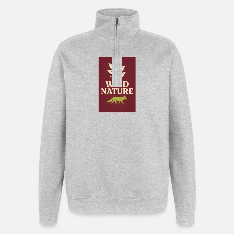 903E7BB2-E856-41AA-A23F-B3E2B4698455 - Sweat à zip 1/4 - gris chiné