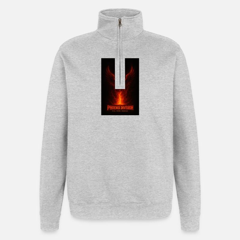 Phoenix Division - Fire Rise - Sweat à zip 1/4 - gris chiné