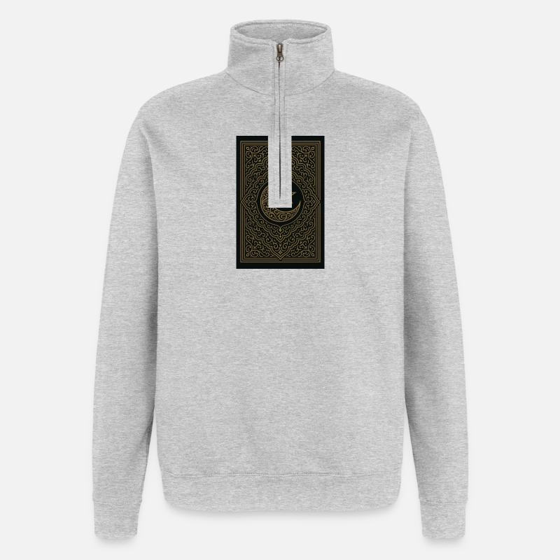 crescent - Quarter-Zip Sweatshirt - heather grey