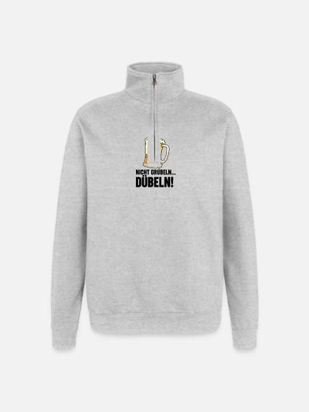 Don't brood... dowel! - funny beer saying - Quarter-Zip Sweatshirt - heather grey