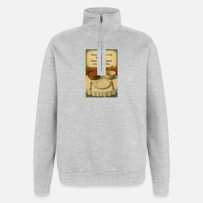 Liberté et justice - Sweat à zip 1/4 - gris chiné