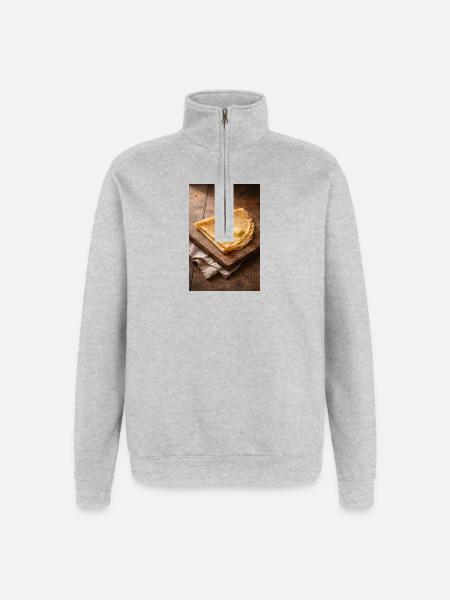 Crispy crepes with butter - Quarter-Zip Sweatshirt - heather grey