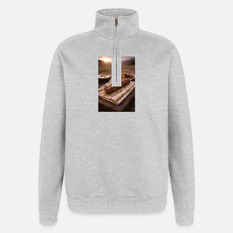 Spieß - Quarter-Zip-Sweatshirt - Grau meliert