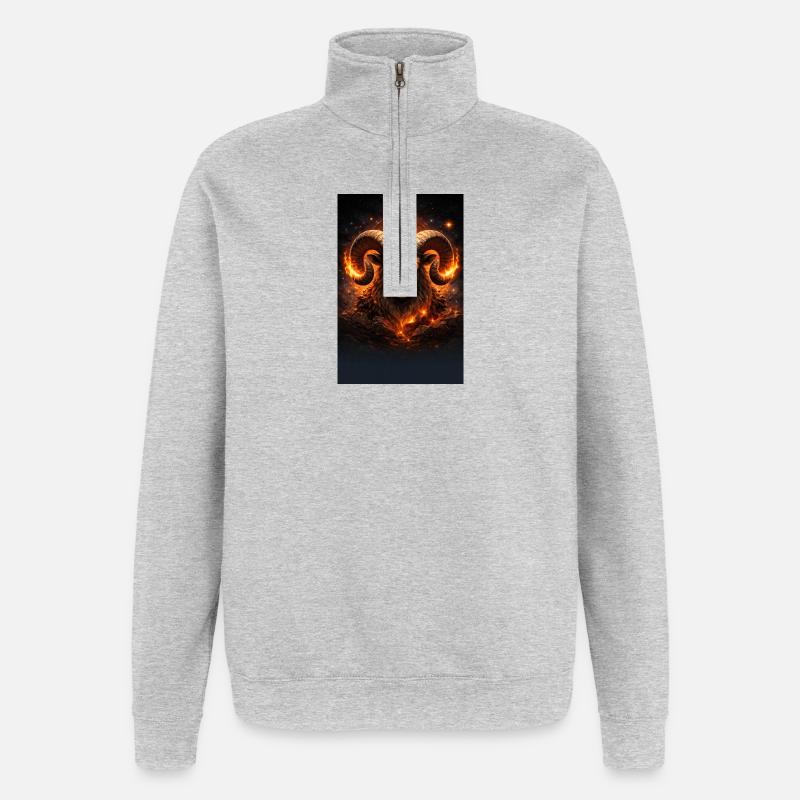 Ram - Quarter-Zip Sweatshirt - heather grey