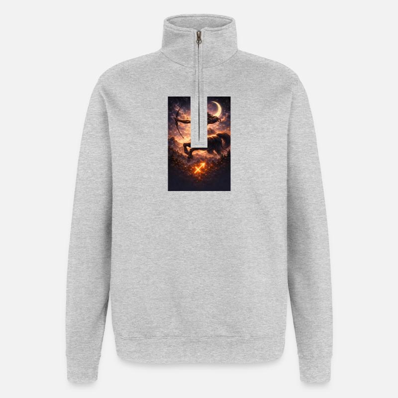 Schuetze - Quarter-Zip-Sweatshirt - Grau meliert