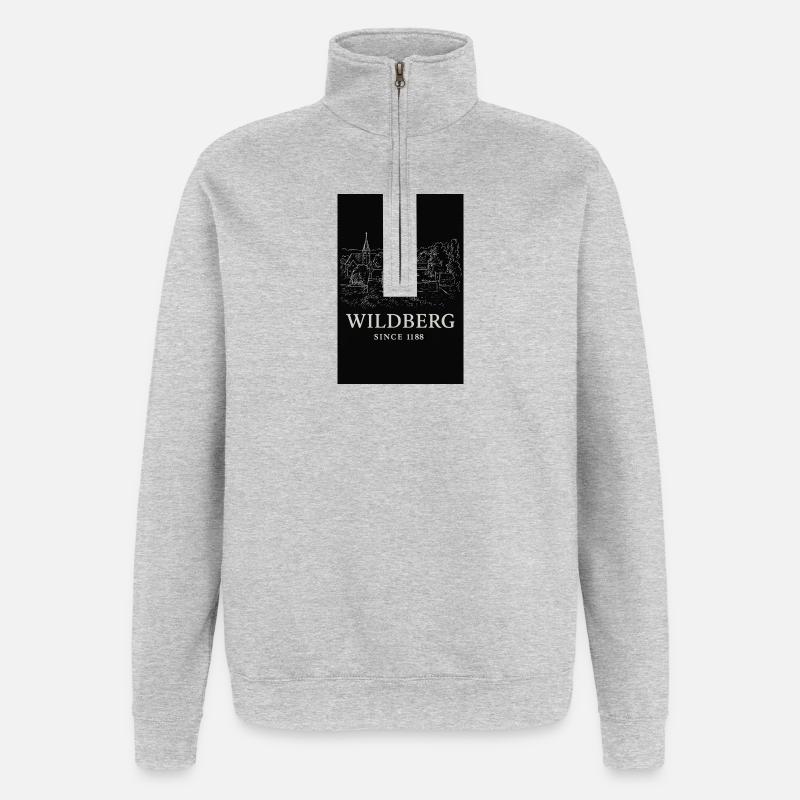 Wildberg Historische Landschaft - Quarter-Zip-Sweatshirt - Grau meliert