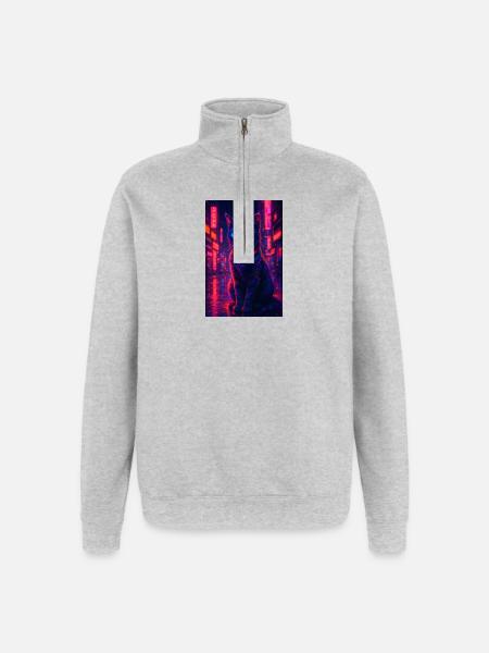 RockyZoo26 - Sweat à zip 1/4 - gris chiné