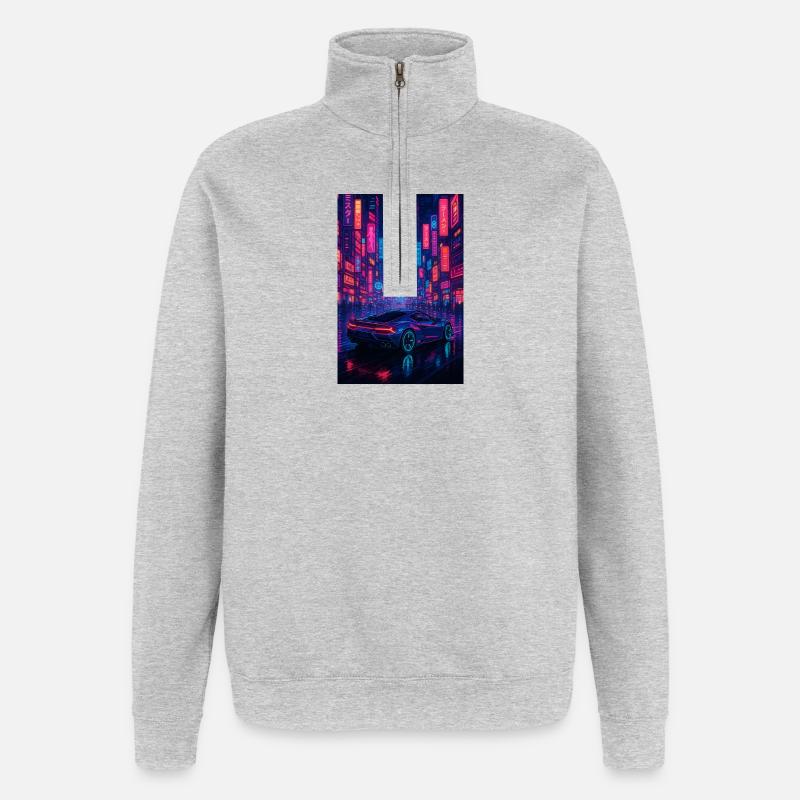 RockyZoo22 - Sweat à zip 1/4 - gris chiné