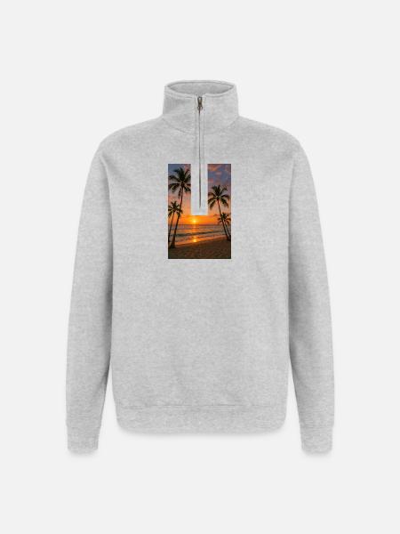 RockyZoo28 - Quarter-Zip Sweatshirt - heather grey