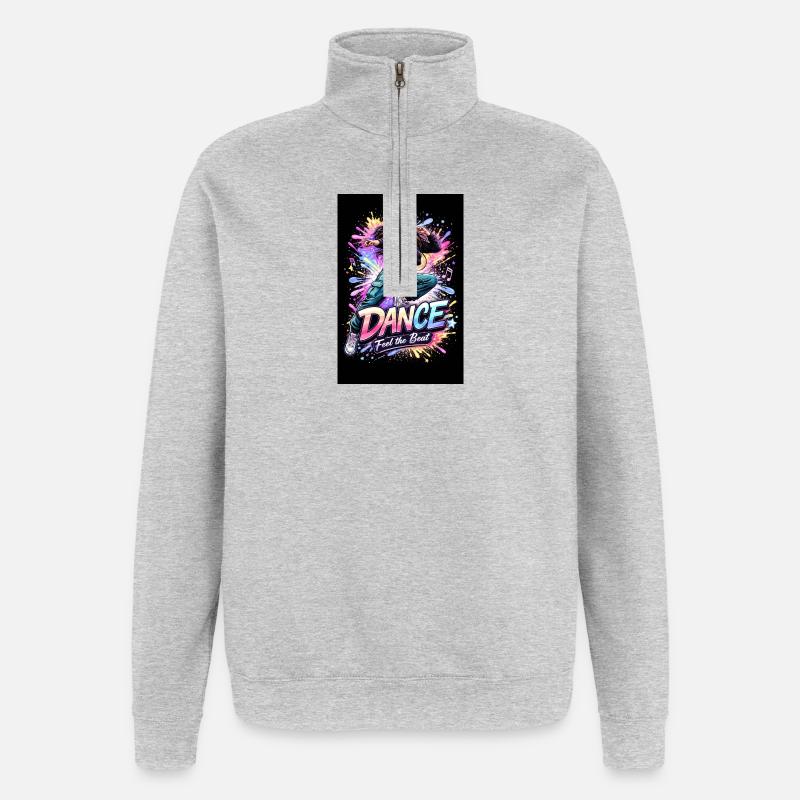 Dance Feel the Beat - Quarter-Zip-Sweatshirt - Grau meliert
