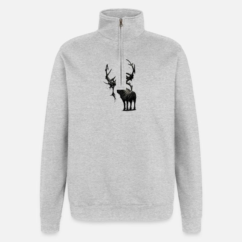 Sina Mürner - Quarter-Zip Sweatshirt - heather grey