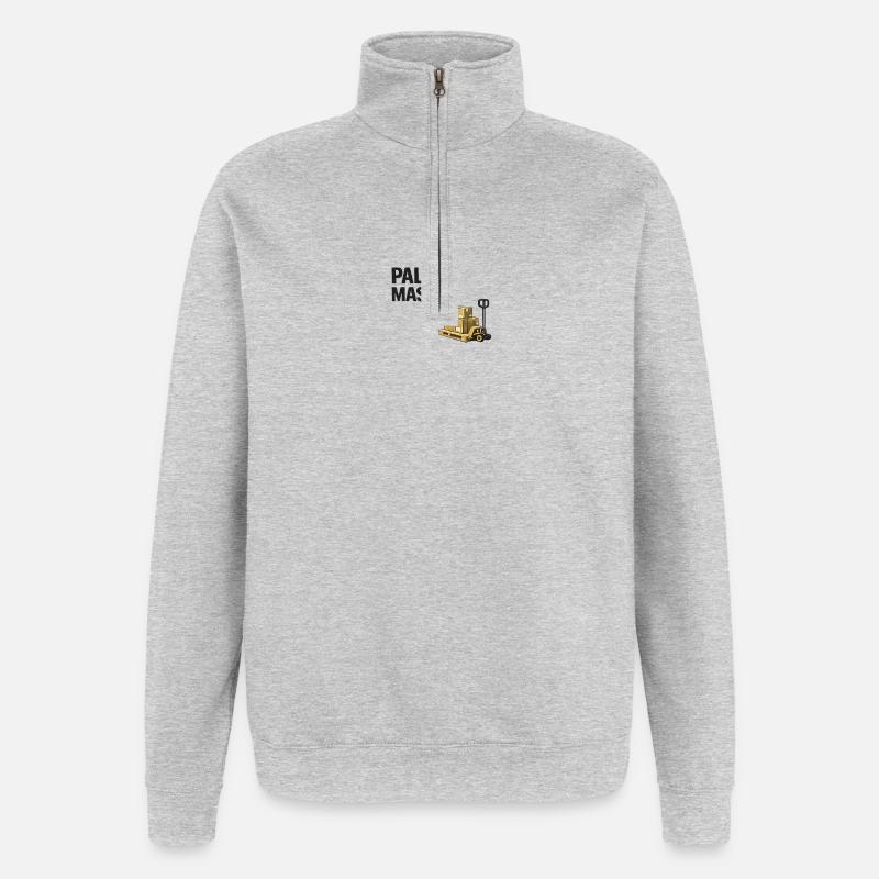 Pallet Master: Warehouse Lift - Quarter-Zip Sweatshirt - heather grey