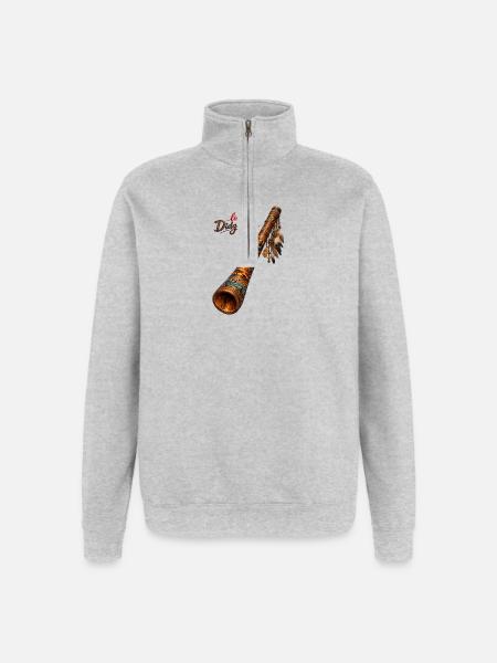 Love Dedgeredoo 2 - Quarter-Zip-Sweatshirt - Grau meliert