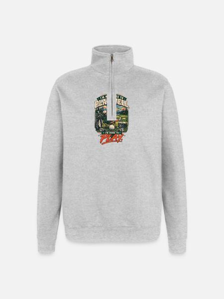 I'm here to play - Quarter-Zip Sweatshirt - heather grey