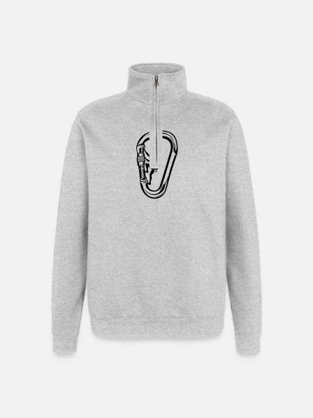 Filles grimpantes Grimpantes - Sweat à zip 1/4 - gris chiné