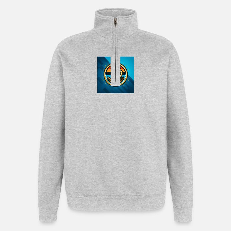 Beer Logo 4 - Quarter-Zip Sweatshirt - heather grey