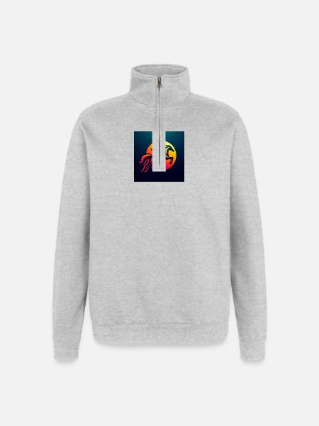 Cavalier à cheval 2 - Sweat à zip 1/4 - gris chiné