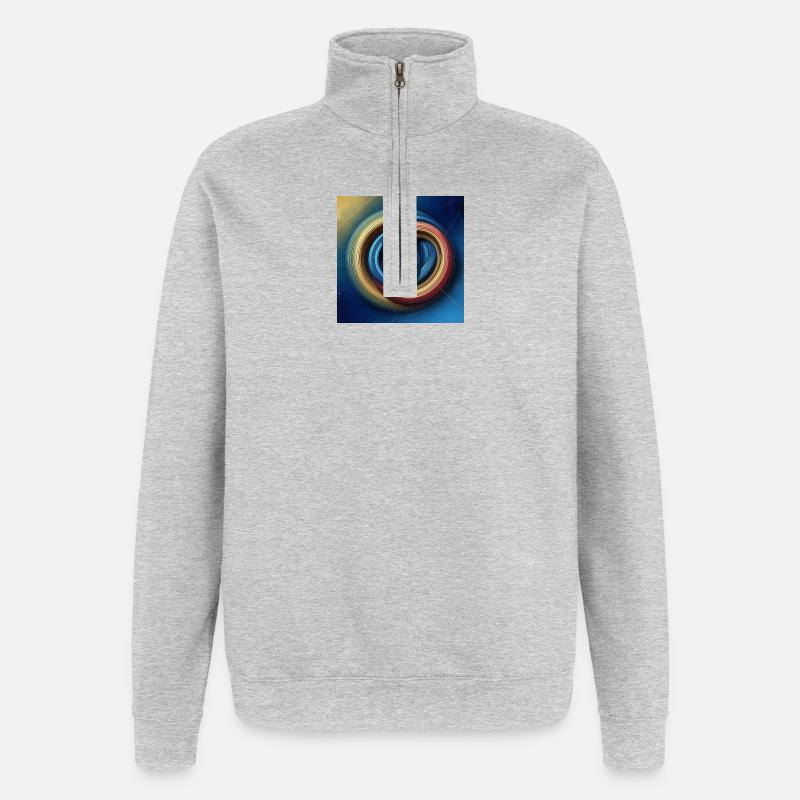 Circles 1 - Quarter-Zip Sweatshirt - heather grey
