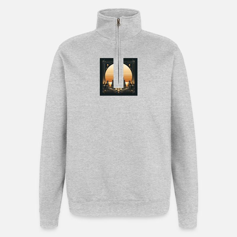 Skyscraper 1 - Quarter-Zip Sweatshirt - heather grey