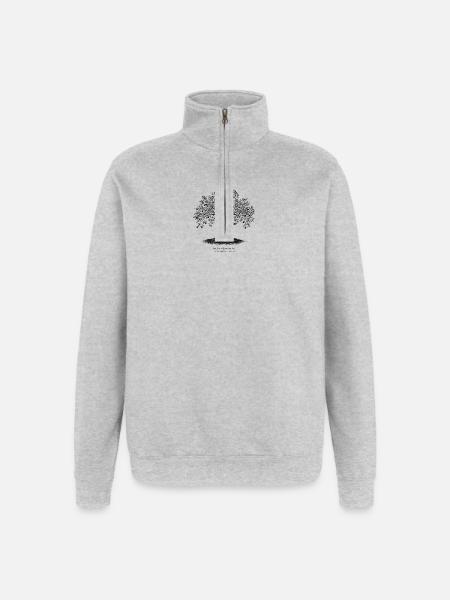 Olive tree - Quarter-Zip Sweatshirt - heather grey