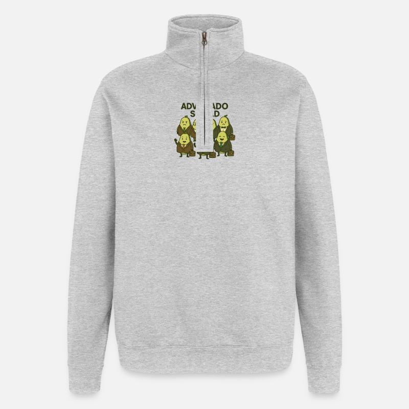 Avocado Squad – Anwälte mit Biss - Quarter-Zip-Sweatshirt - Grau meliert