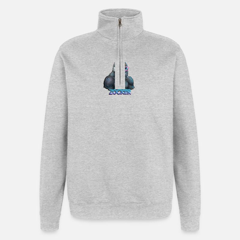 Zocker Gorilla - Quarter-Zip-Sweatshirt - Grau meliert