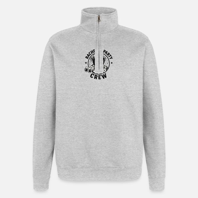 Bachelor Party Bachelor Monkey - Quarter-Zip Sweatshirt - heather grey